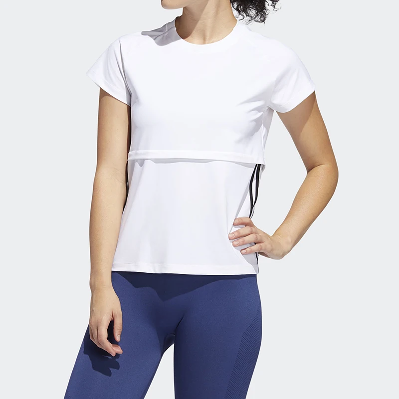 

Официальная женская влагоотводящая футболка Adidas с короткими рукавами для бега FL2047