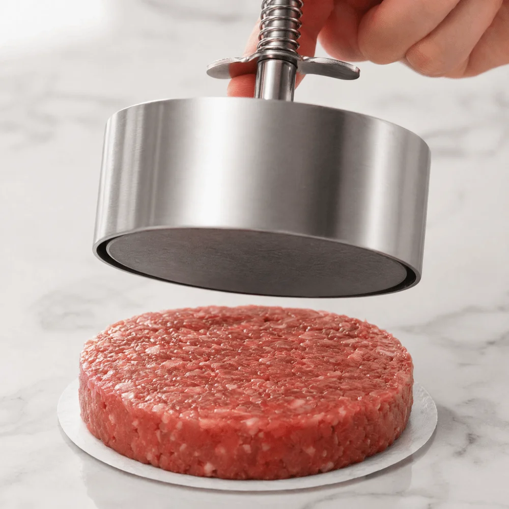 Durable Stainless Steel Burger Press Round Non Stick Hamburger Patty Maker 8/10/12 cm Kitchen Tool Patty Making Mold Kitchen Use