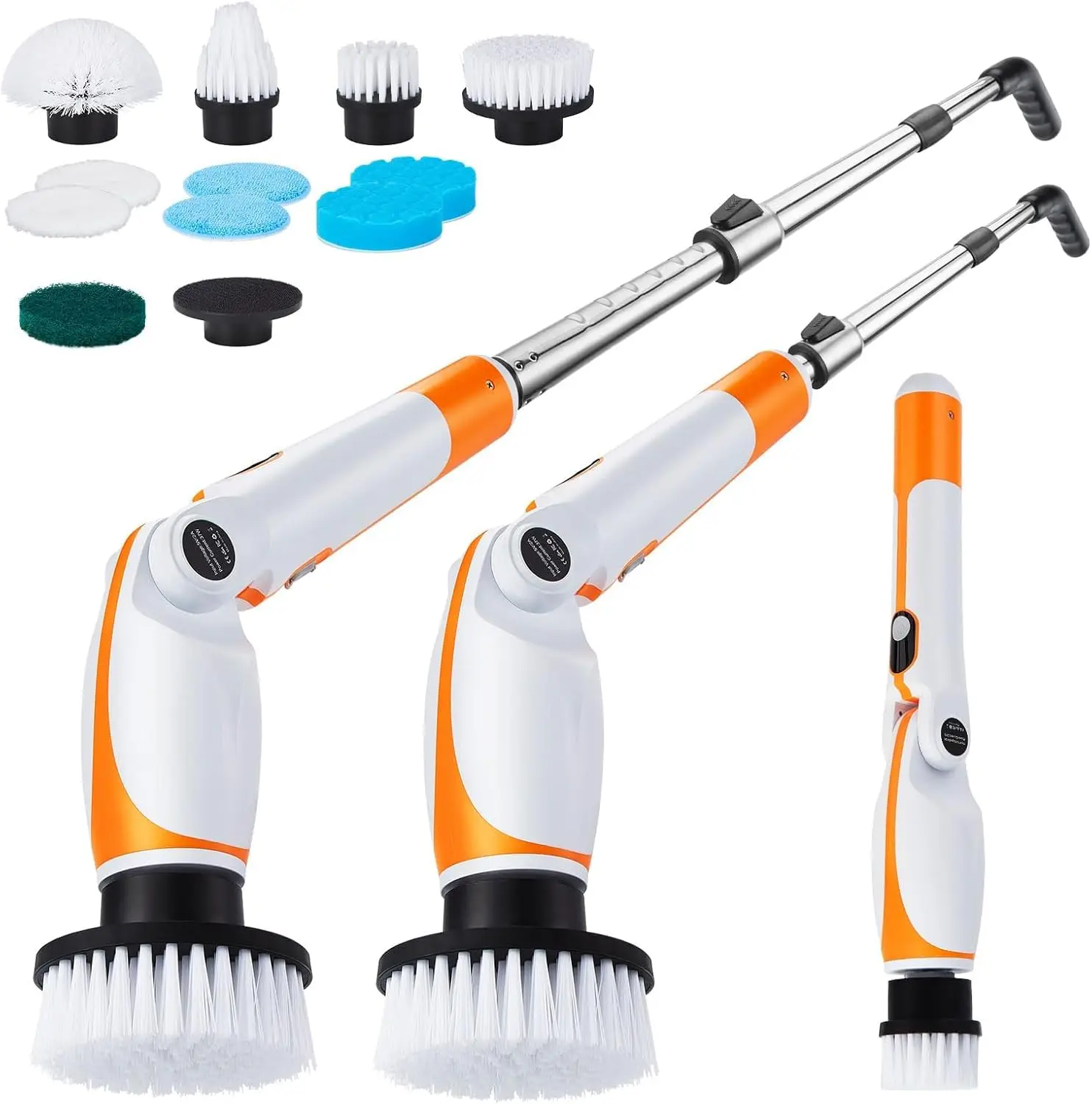 

Electric Spin Scrubber with Extendable Handle & 4 Adjustable Angles, High-Speed Cleaning Brush for