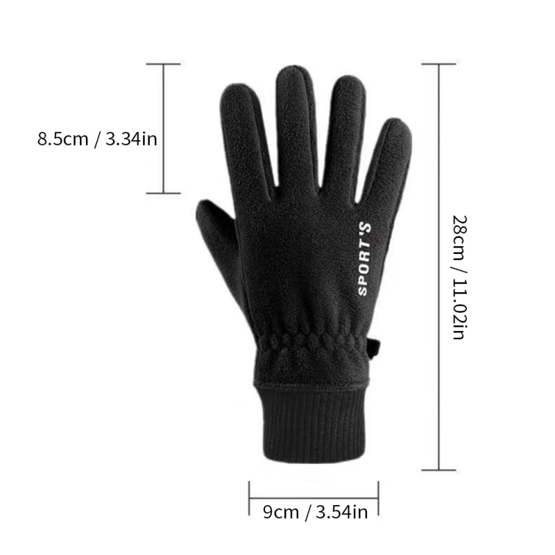 Guantes de lana Polar para invierno, guantes deportivos térmicos a prueba de viento para pantalla táctil, manoplas antideslizantes para nieve,