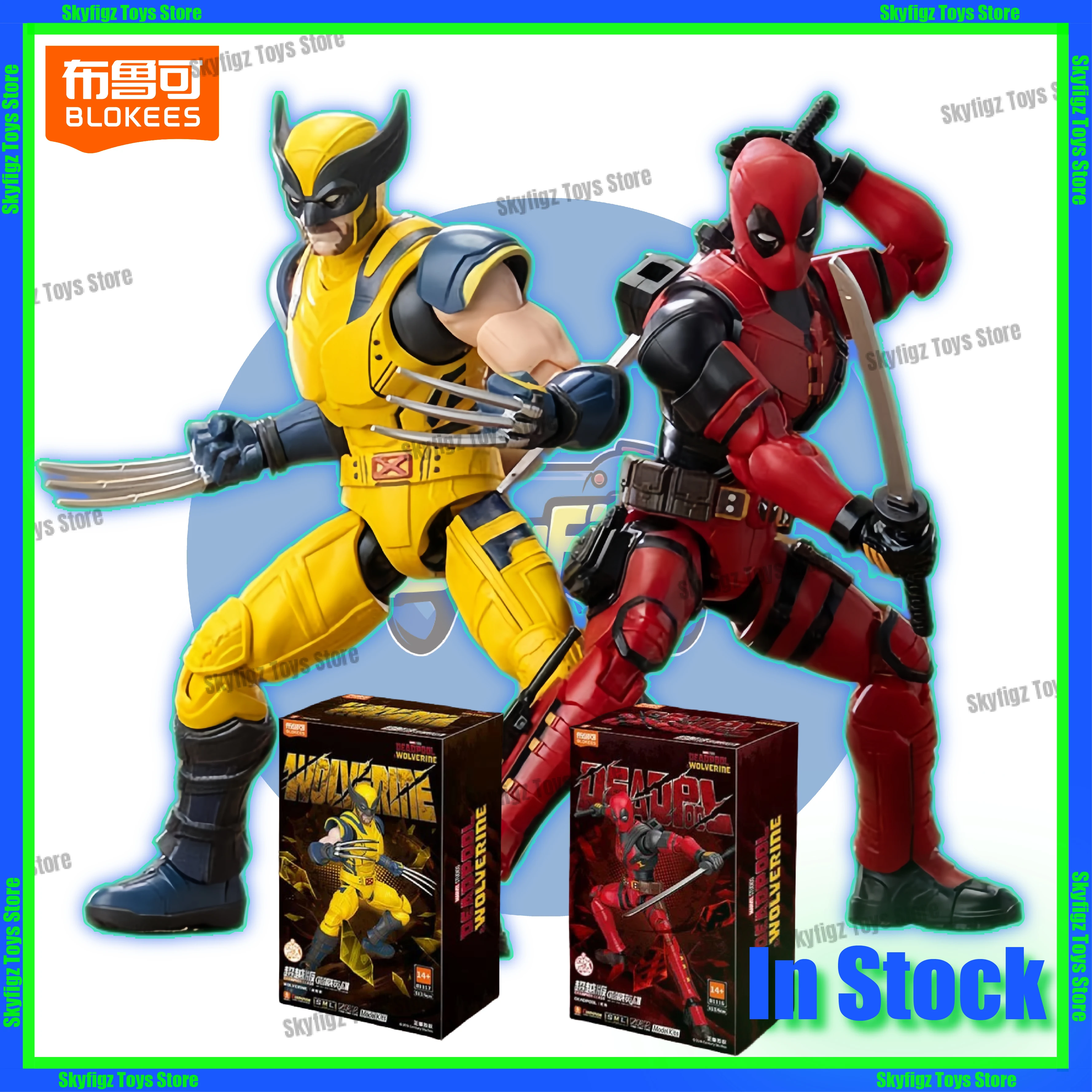 

В наличии BLOKEES BLK Deadpool Wolverine Beyond Edition, сборная модель, фигурка супергероя, коллекция игрушек, подарки