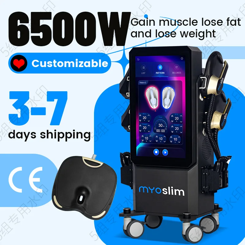 

EMS MYoslim Sculpt Machine 6500W 15T RF Fat Slimming Burning Muscle Stimulation Body Sculpting Electromagnetic Therapy