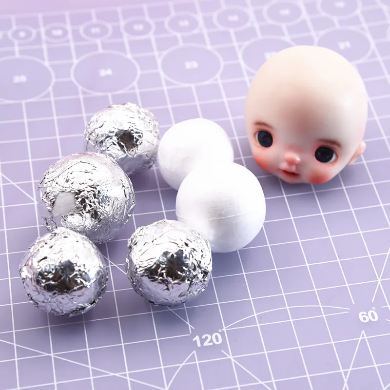 OB11เด็กหัวเครื่องปั้นดินเผา Clay หัวหุ่น Endomorph Filled Solid โฟมบอล