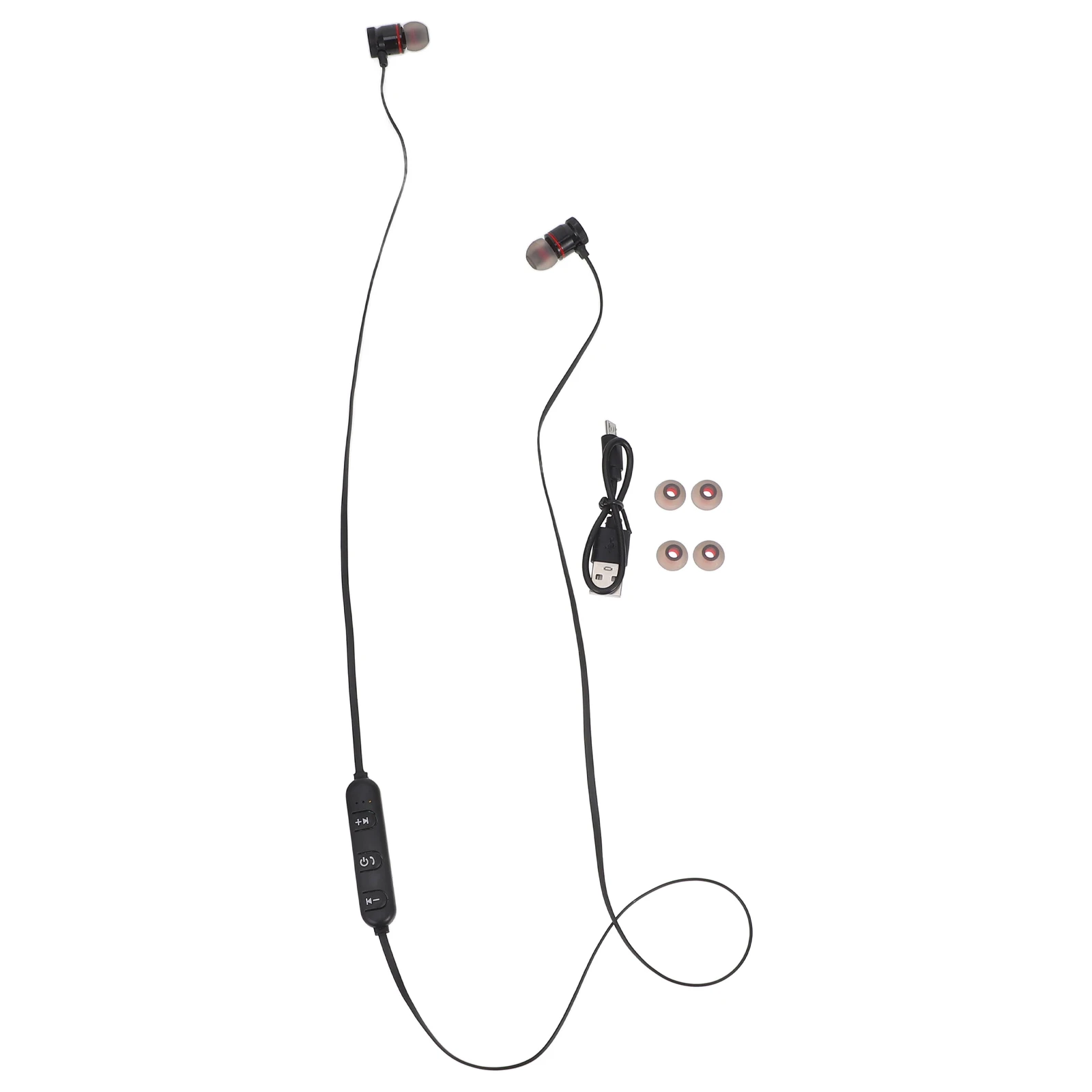

1 set Hanging Neck Earphones Wireless Earbuds For Sports In-Ear Stereo Sound Comfortable Running Gym Black