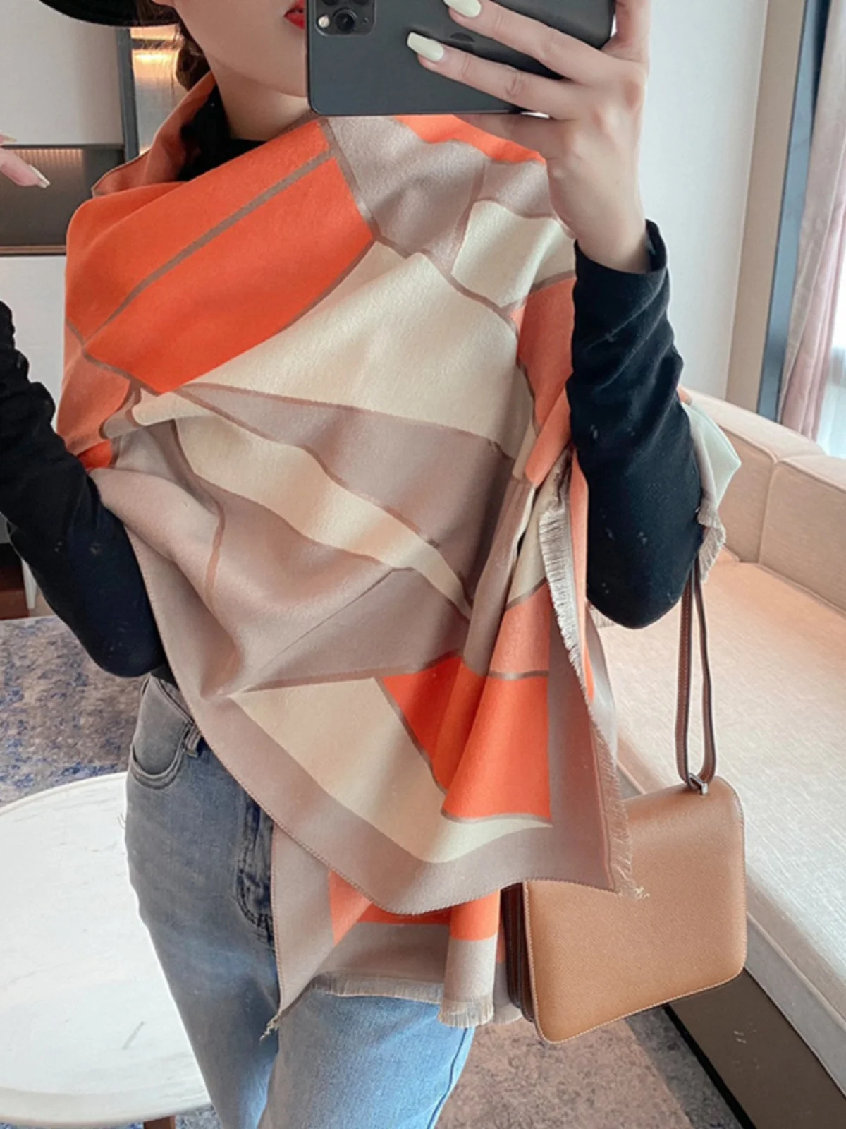 Echarpe-en-cachemire-pour-femme-chale-chaud-en-laine-pour-l'hiver-double-face-polyvalent-cache-cou-accessoire-de-mode-de-style-coreen