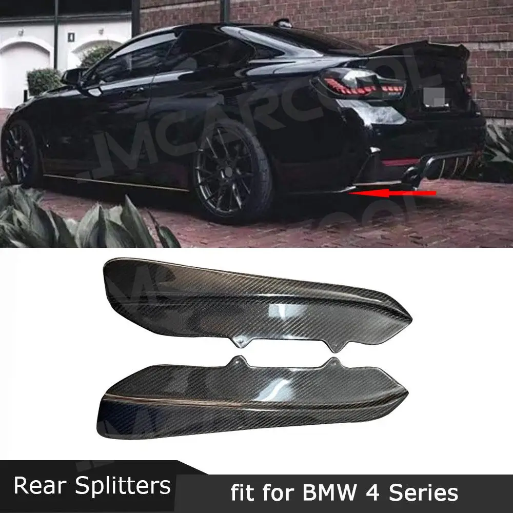 

Carbon Fiber Rear Bumper Diffuser Side Splitters Spoiler Apron For BMW 4 Series F32 F33 F36 M Sport 2014 - 2019 Sport Style 2PCS