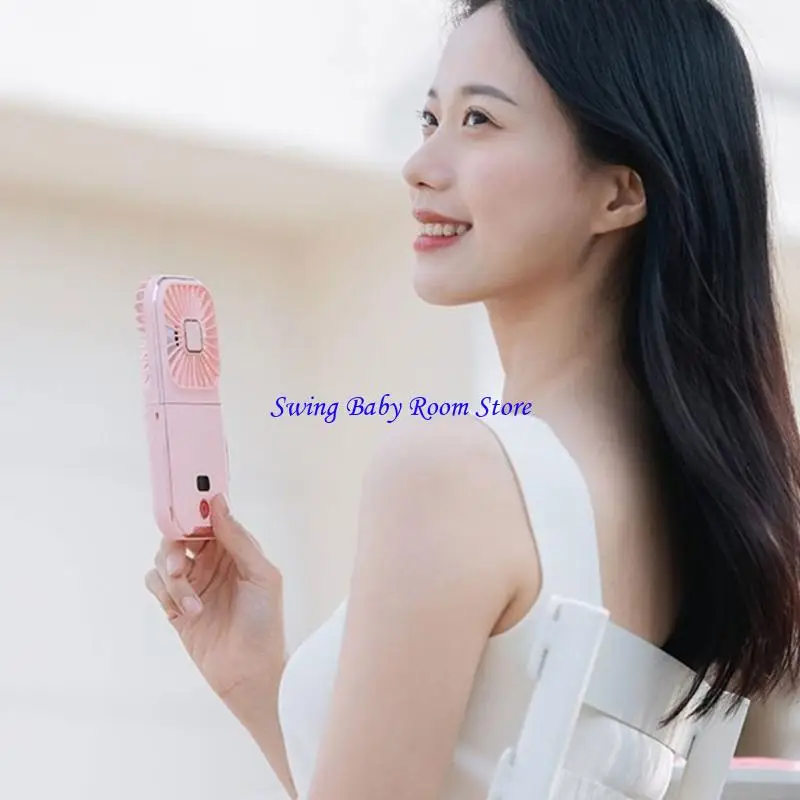 K1AD MINI المحمولة في الهواء الطلق مروحة اليد معلقة مروحة الرقبة USB شحن 3000 مللي أمبير في الساعة بطارية