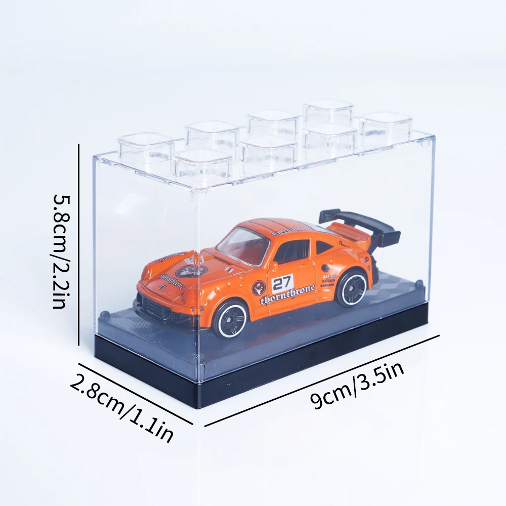 6-pack racewagens van kerstlegering, coole vorm, inclusief transparante displaydoos, stofdicht en textuur, geschikt voor automodelliefhebbers/vakantieverrassingscadeaus