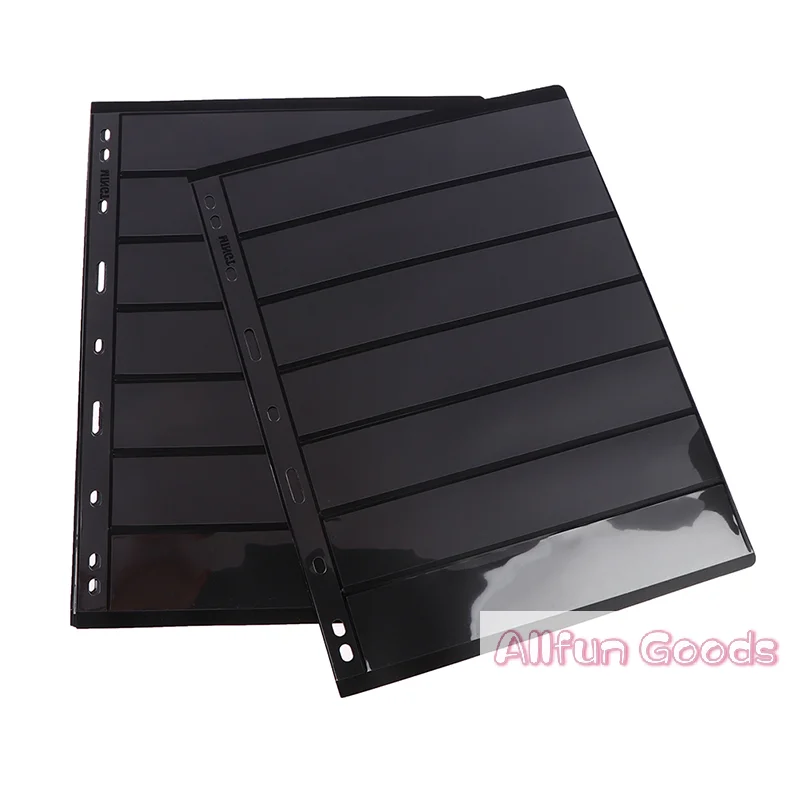 [TG835]10Pcs 7 Grid Postage Stamp Album Pages Coin Collection Stamps Holder loose-leaf Loose-leaf Stamp Book Banknotes