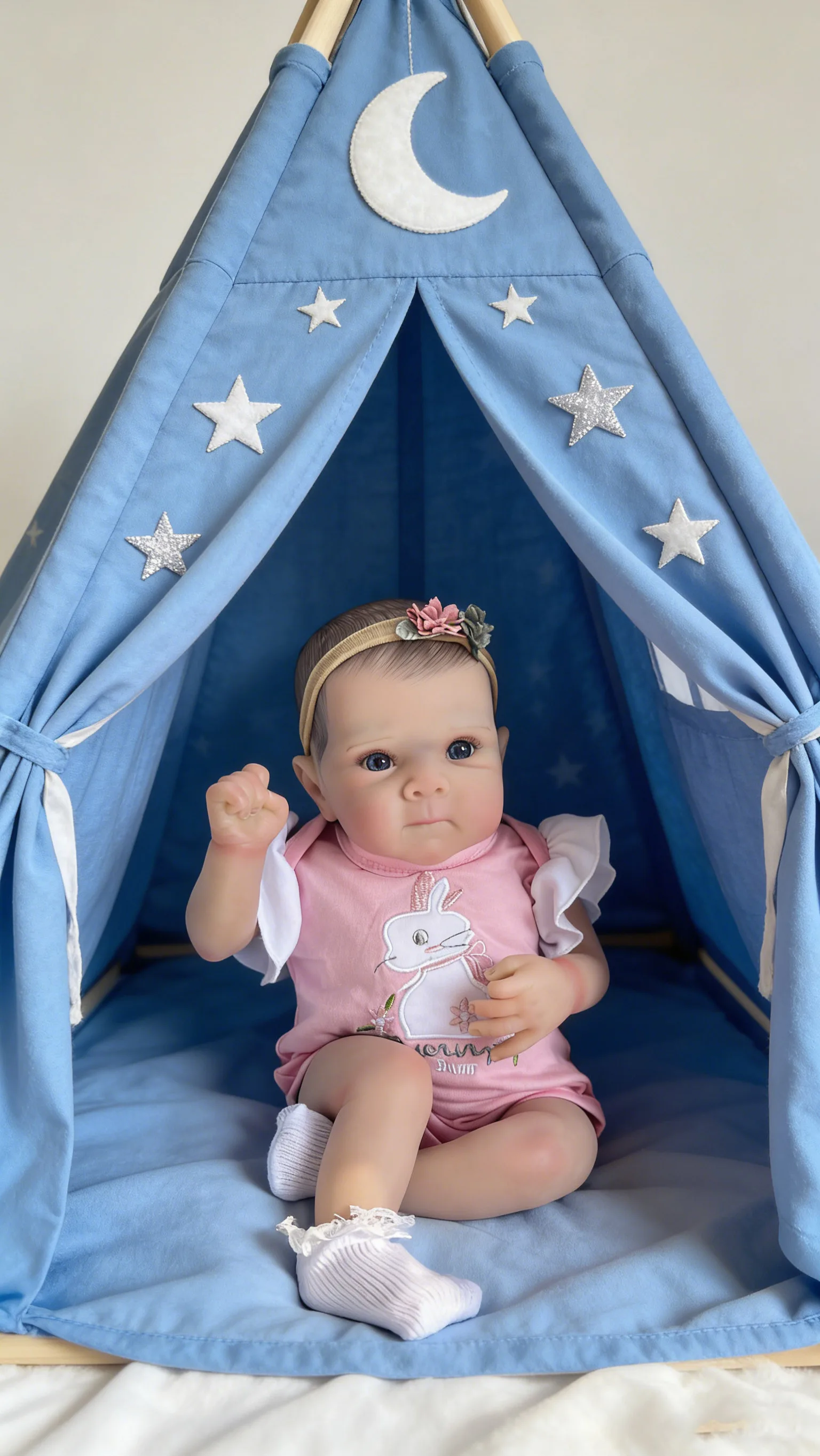 18inch Cuddly Bettie Multiple Layers Painting 3D Skin with Hand Paint Hair Visible Veins Soft Cloth Body Lifelike Reborn Doll