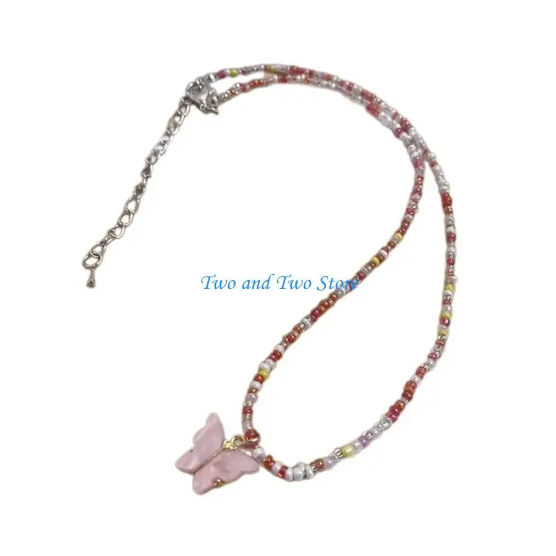 

HX6F Elegant Beaded Necklace Neck Jewelry Beads Material Suitable for Everyday Wear