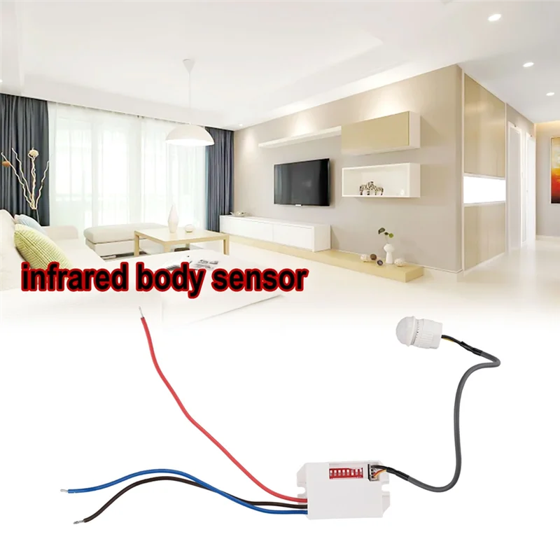ABAN Practical Useful Wall PIR Sensor Detector Light Switch 50/60Hz 6M Motion Occupancy Rest Dips 220-240V/AC 360°