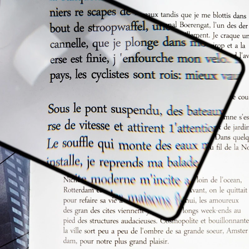 3-krotne powiększenie premium Pełna lupa Soczewki Fresnela zapewniające idealne do czytania Małe wydruki i niskie dla seniorów wzroku