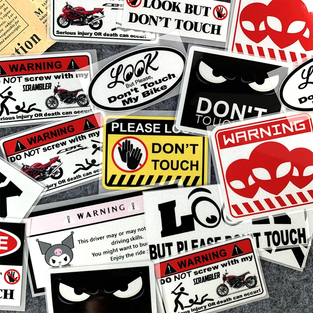 

Motorcycle Reflective Warning Sticker For Yamaha R1 R6 Kawasaki Ninja ZX10R Honda CBR1000RR Safety Decal