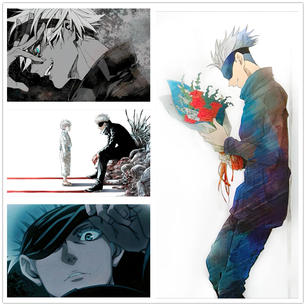 Jujutsu Kaisen Gojo Satoru Anime Poster Canvas Painting HD Prints Pictures Wall Art Nordic Living Kids Room Home Decoration