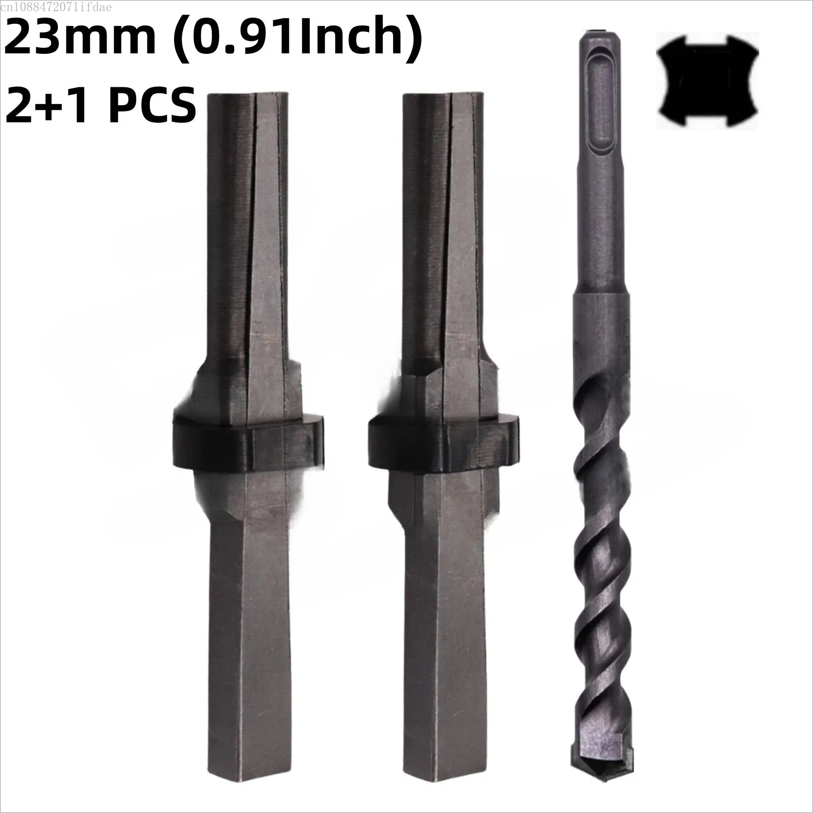 

2 + 1 шт. 23 мм (0,91 дюйма) клинья для раскалывания камня и вращающееся сверло для молотка для бетона, камня, мрамора, гранита, ручные инструменты