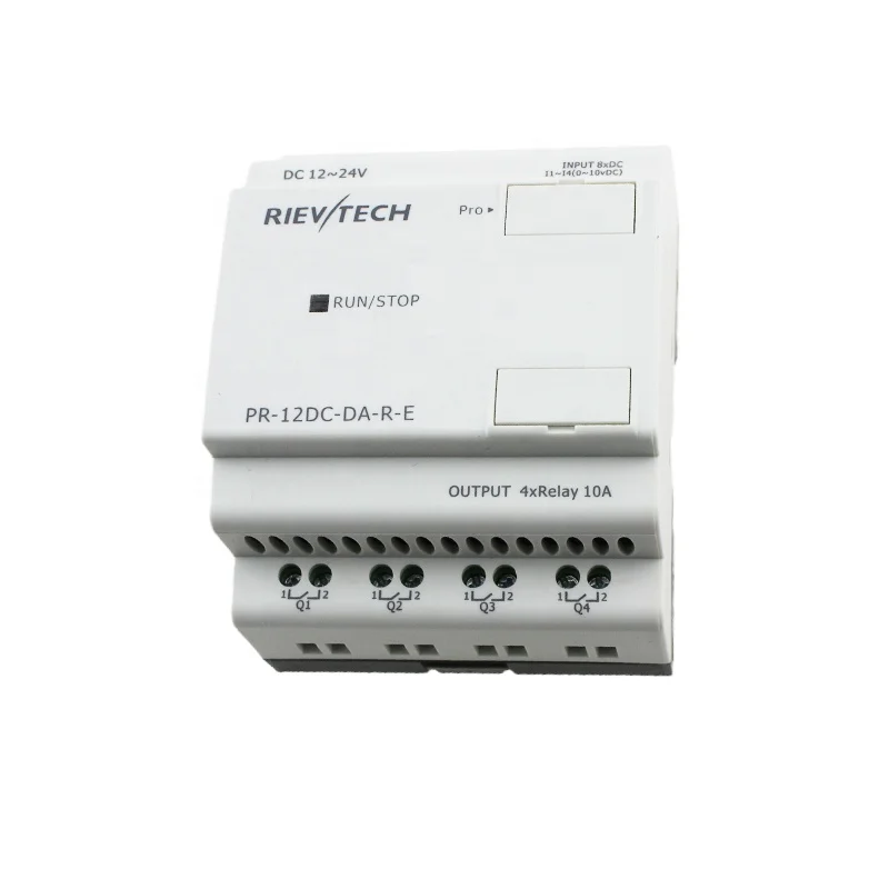 

Rievtech Micro PLC PR-12AC-R-E 4 Relay 14V 8DI AC110-240V Standard PLC