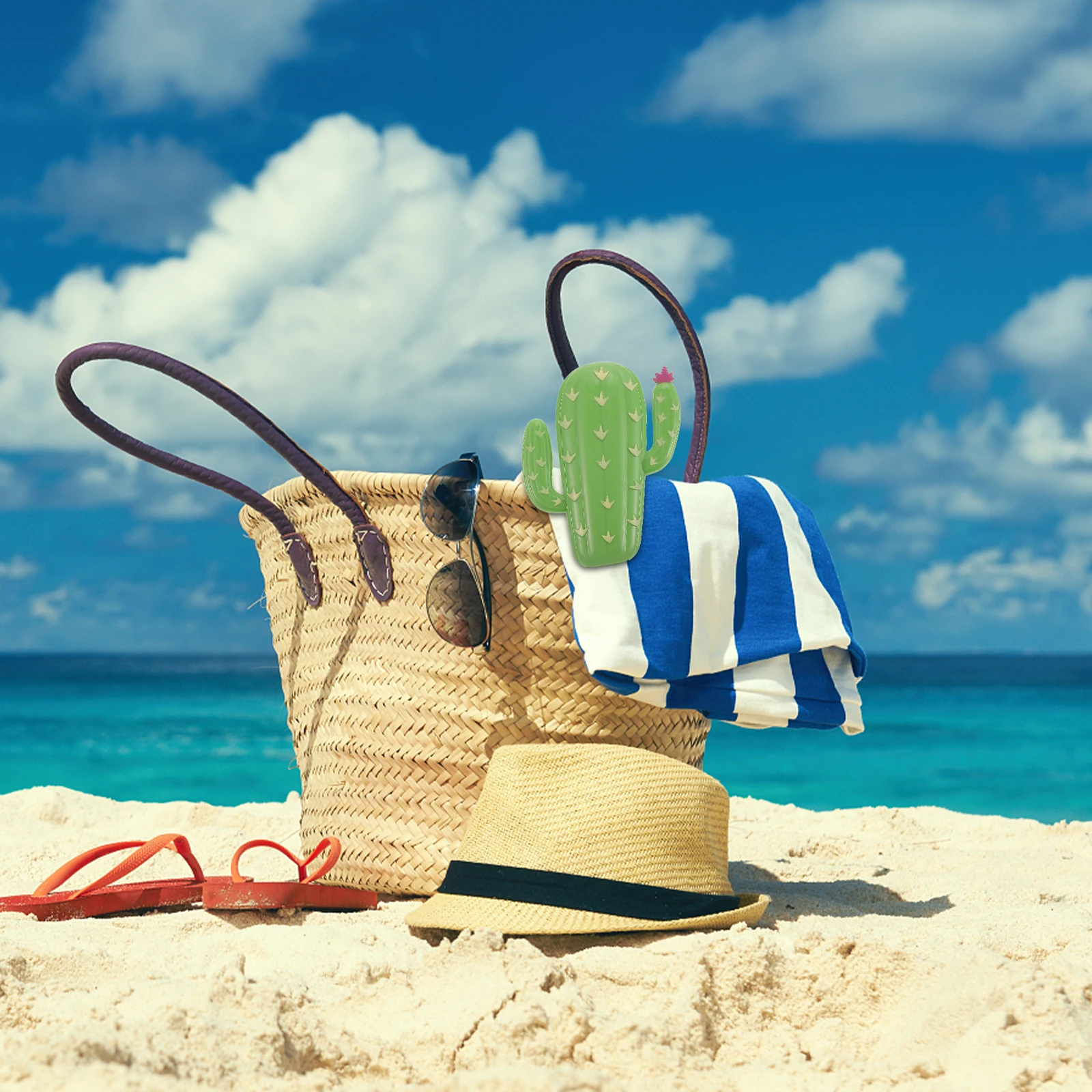 

1Pcs Quilt Clip Creative Cartoon Cactus Shape ABS Material Strong Windproof Clothes Clamp Household Towel Drying Multifunctional