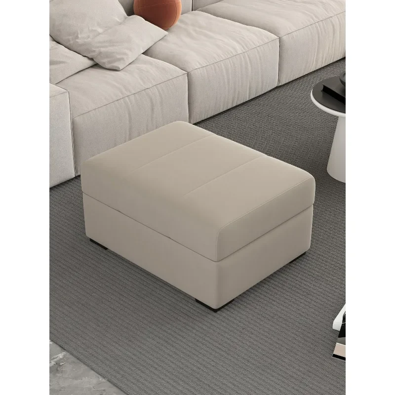 Living room sofa stool foot pedal single light luxury household storage stool can sit storage shoe changing stool rectangular fo