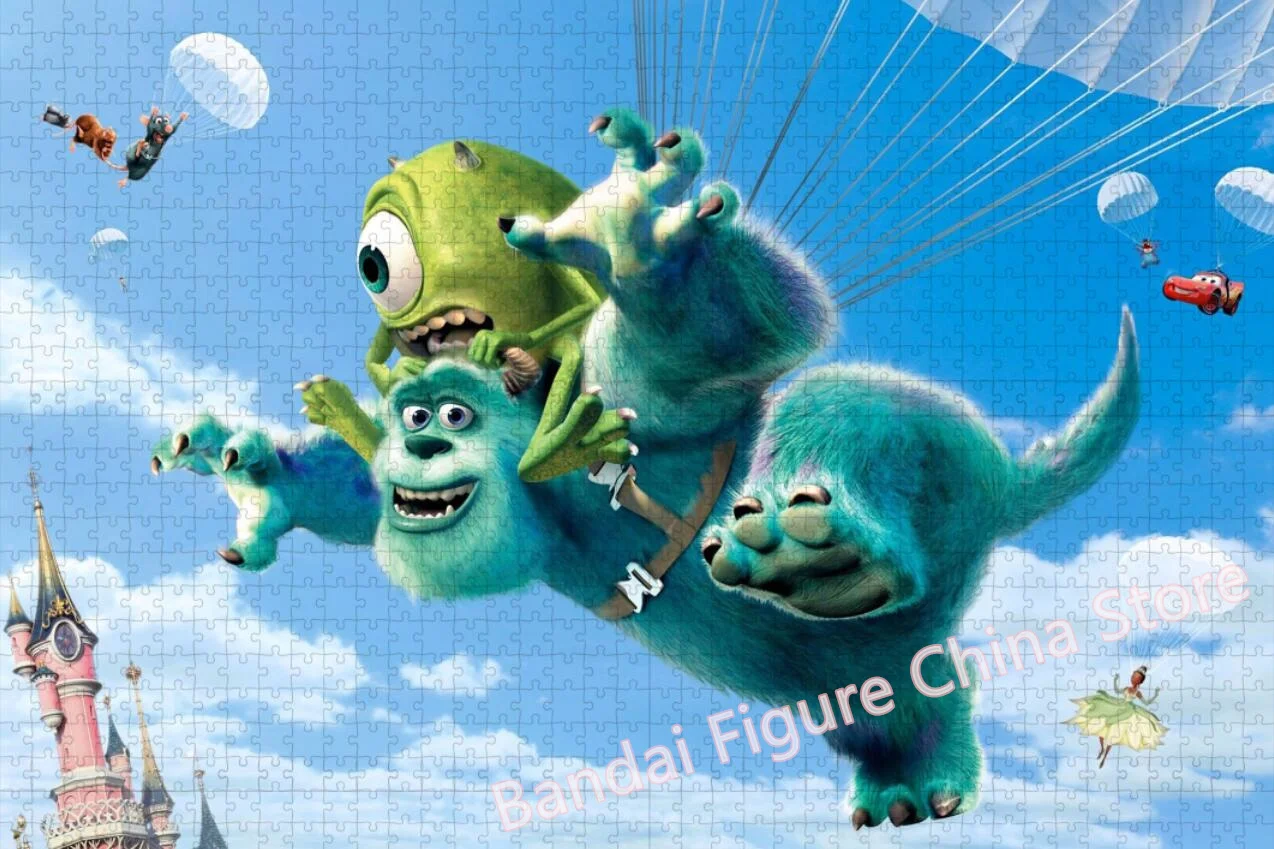 Monsters, Inc Disney Cartoon 300/500/1000 Pieces Jigsaw Puzzle Anime Movies Print Puzzle for Kids Adult Game Toys Gifts