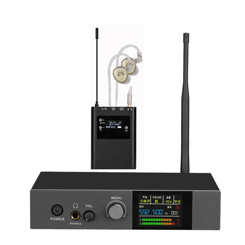 EIF PSM500 для выступления на сцене в реальном времени от Singers Bands Studio Rehearsals Одноканальная беспроводная ушная система UHF