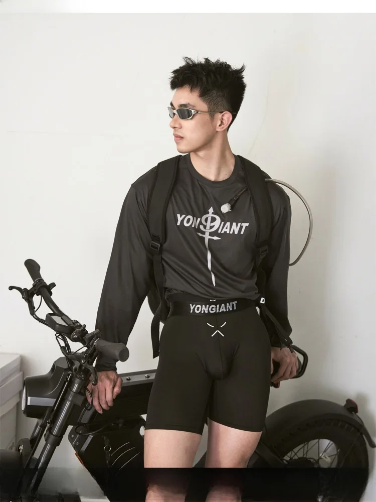 

YONGIANT Breathable Cool Feeling Elastic Long Sve Sport T-irt Bla ey Base Layer 2025AW YG257 Youth ular Stan...