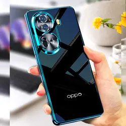 Reno11 pro 5G Case Plating,Transparent Shockproof Cover For OPPO Reno 11 10 pro Reno7 A74 A54S A94 phone Case Reno11 Soft Capa