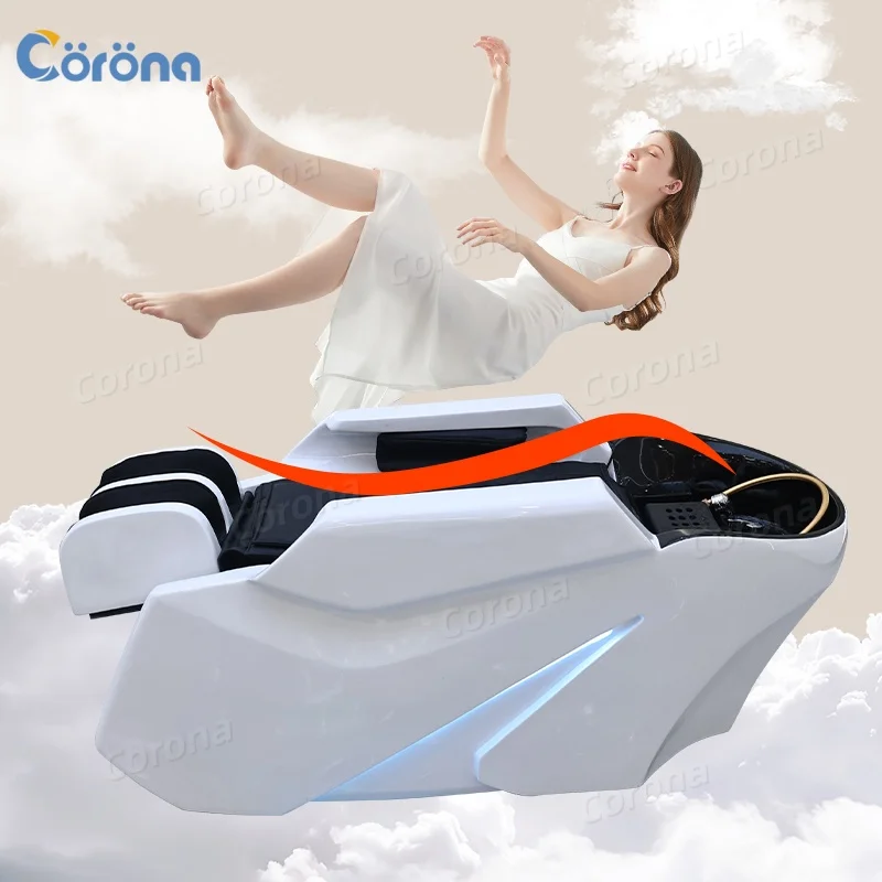 Shampoo Bed Hair Salon Washing Chair Salon Head Spa Massage Bed Electric Shampoo Station with Water Circulation