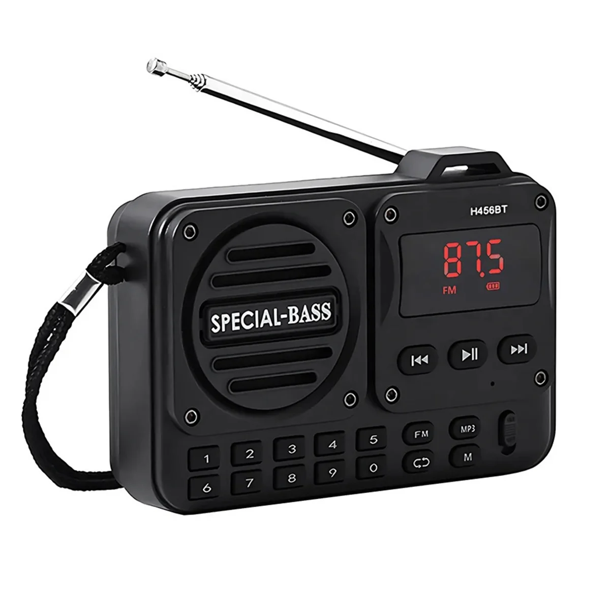 B04B-Ricevitore radio FM digitale portatile Ricevitore radio FM 5.0 compatibile con display a LED U Disco Scheda TF Riproduzione MP3 Altoparlante A