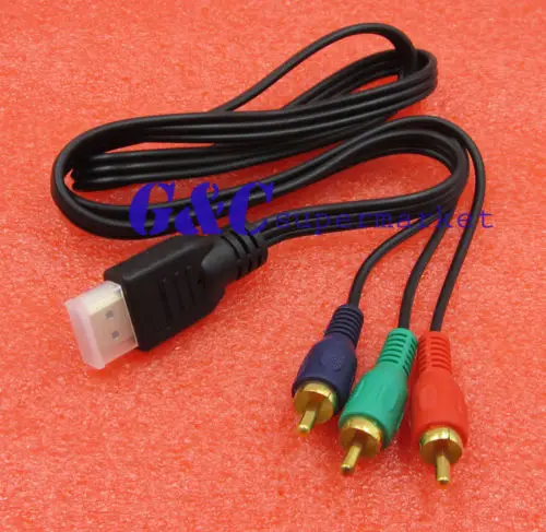 New HDMI To 3RCA 3-RCA Video Component Connection Cable Cord Line