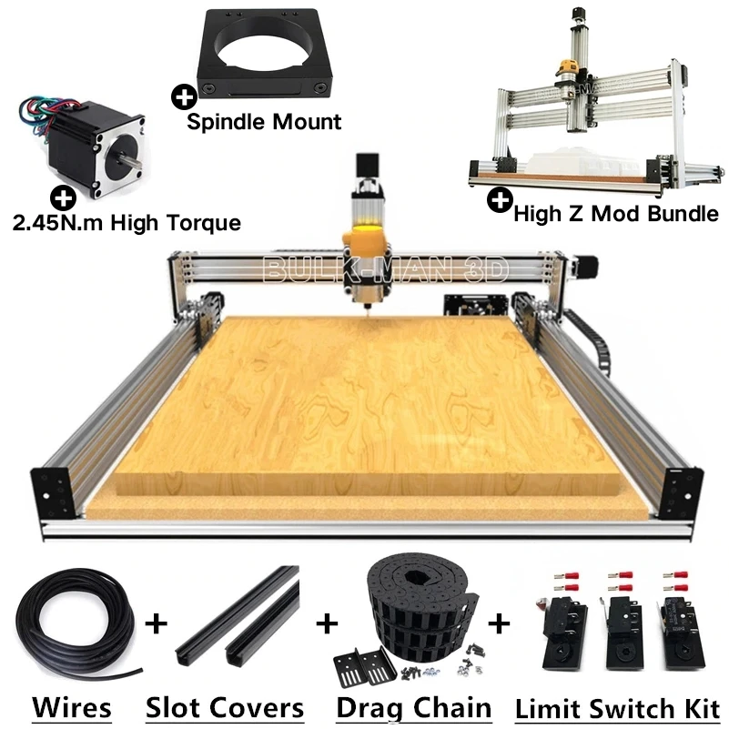 20%off LEAD CNC Router Machine Mechanical Kit DIY Milling Engraver with Wires Slot Covers Cable Drag Chian Limit Switch Kit