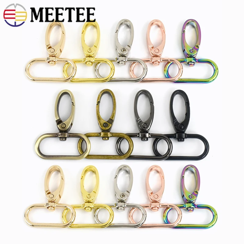 100Pcs 16/20/25/32/38mm Metal Buckle for Bag Webbing Strap Swivel Clasps Lobster Belt Carabiner Hanger Snap Hook DIY Accessories