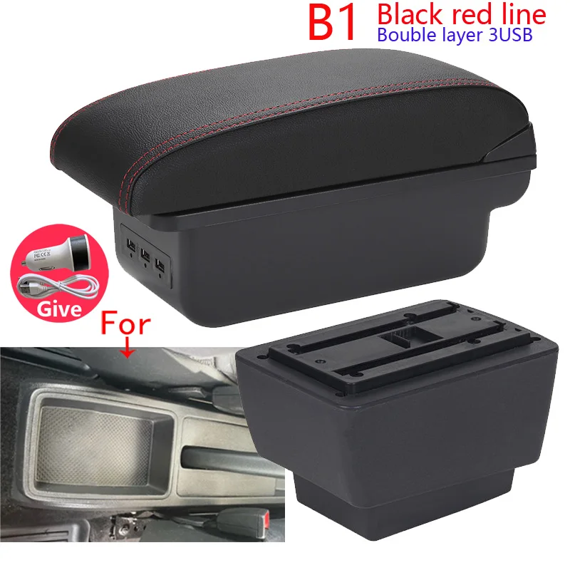For Skoda Fabia Armrest Box For Skoda Fabia 3 III 2015-2021 Car Armrest Retrofit parts Storage Box Car Accessorie image 3