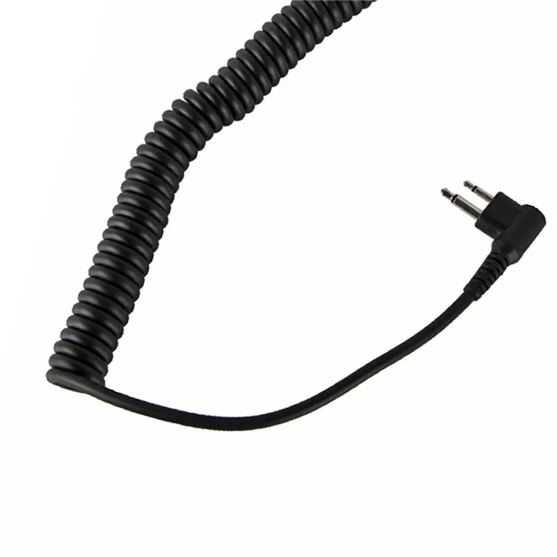 ABGI-5X 2Pin 4 Wire Speaker MIC Cable Spring Line For Motorola GP88S GP3688 GP2000 PMMN4013A