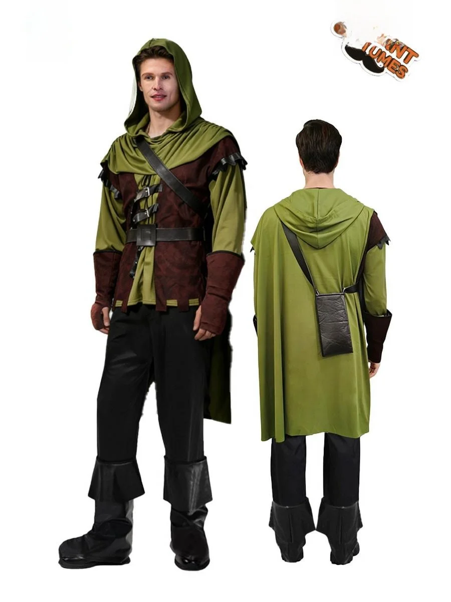 

New Halloween Adult Men's Archery Role-playing Bandit Stage Party Performance Costume Traditional Chinese Martial Arts Outfit