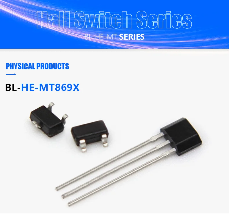 50PCS GBeelee Linear Hall Sensor BL-HE-MT869X SOT-23 TO-92 3V To 30V Hall Effect Switch High Sensitivity Magnetic Sensor