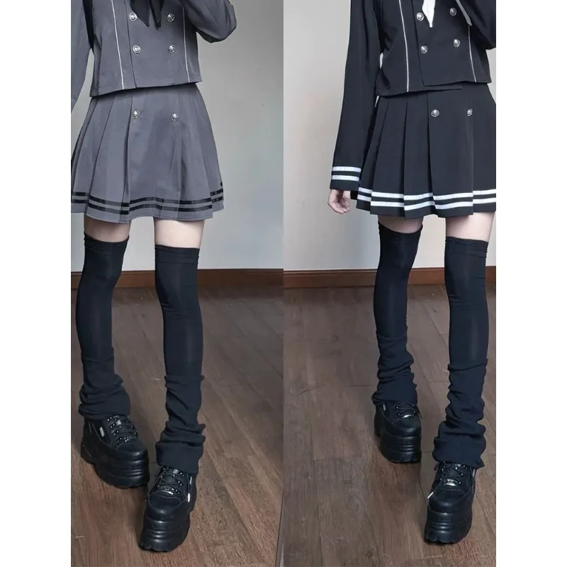 Japanese Subculture Retro Cosplay Costume Sailor JK Uniform Y2k Tops Mini Pleated Skirt Suit for Women Elegant Two Peice Sets view 5