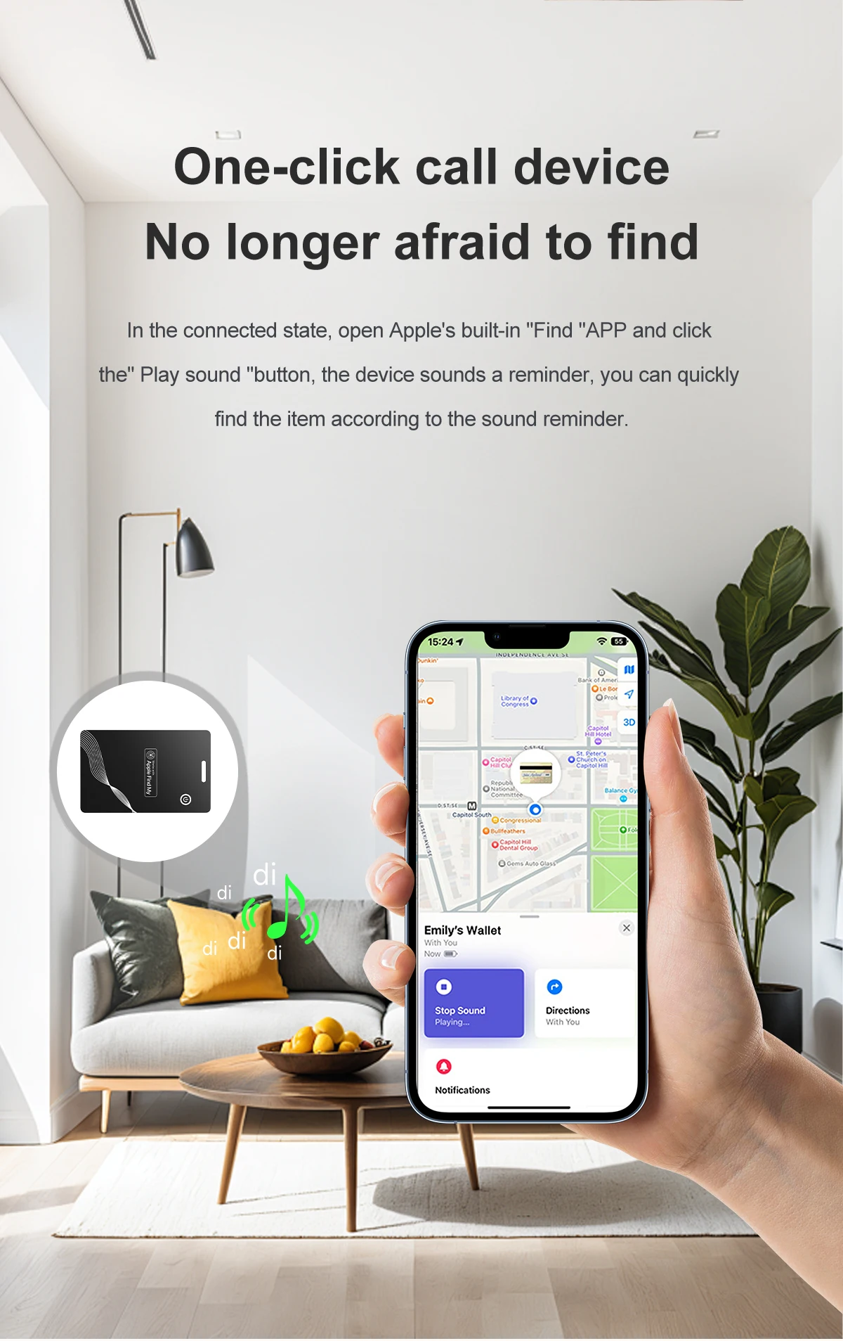 new Smart Airtag Card Smart Anti-lost Device Wireless Charging Find My Locator Suitable for Apple Search App motion tracking