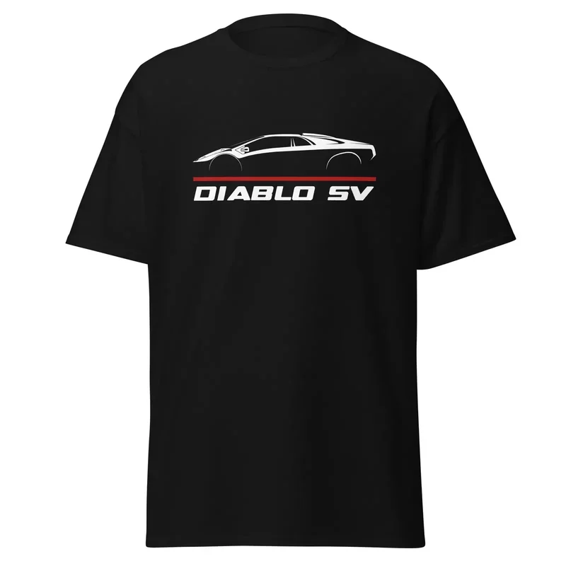 

2024 men T shirt casual Lamborghinis Q2 SV 1995-1998 enthusiast T-shirt graphic summer short sleeves 100% cotton S-3XL tee