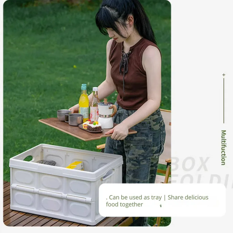 Outdoor Camping 35L Folding Storage Box Household Car Trunk Storage Convenient Organizing Box