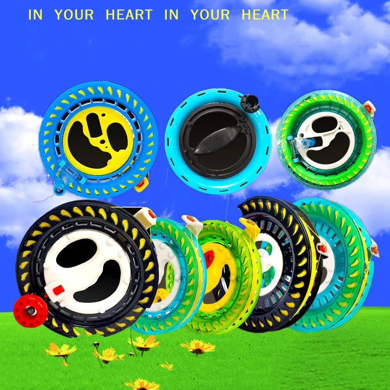 【X】1 Piece Outdoor Round Grip For Fying Kites 100-400M Kite Reel Winder Fire Wheel String Flying Handle Tool Twisted String Line