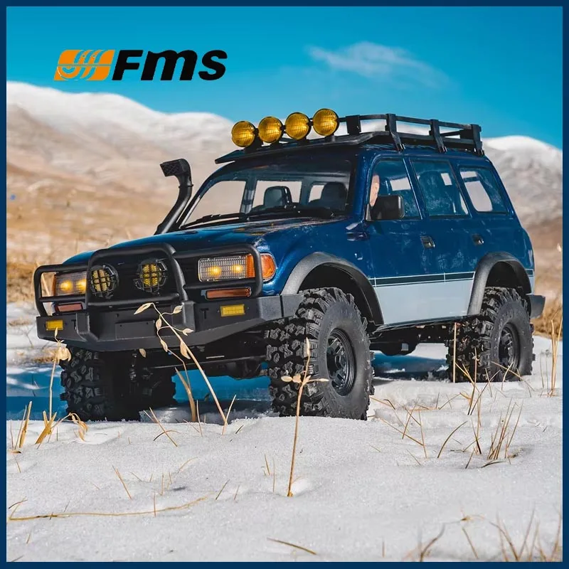 FMS 1/10 FCX10 LC80 PRO Brushless RC Crawler Toyota Land Cruiser 4WD Off-Road RTR Model Car For Adults Kids Toy