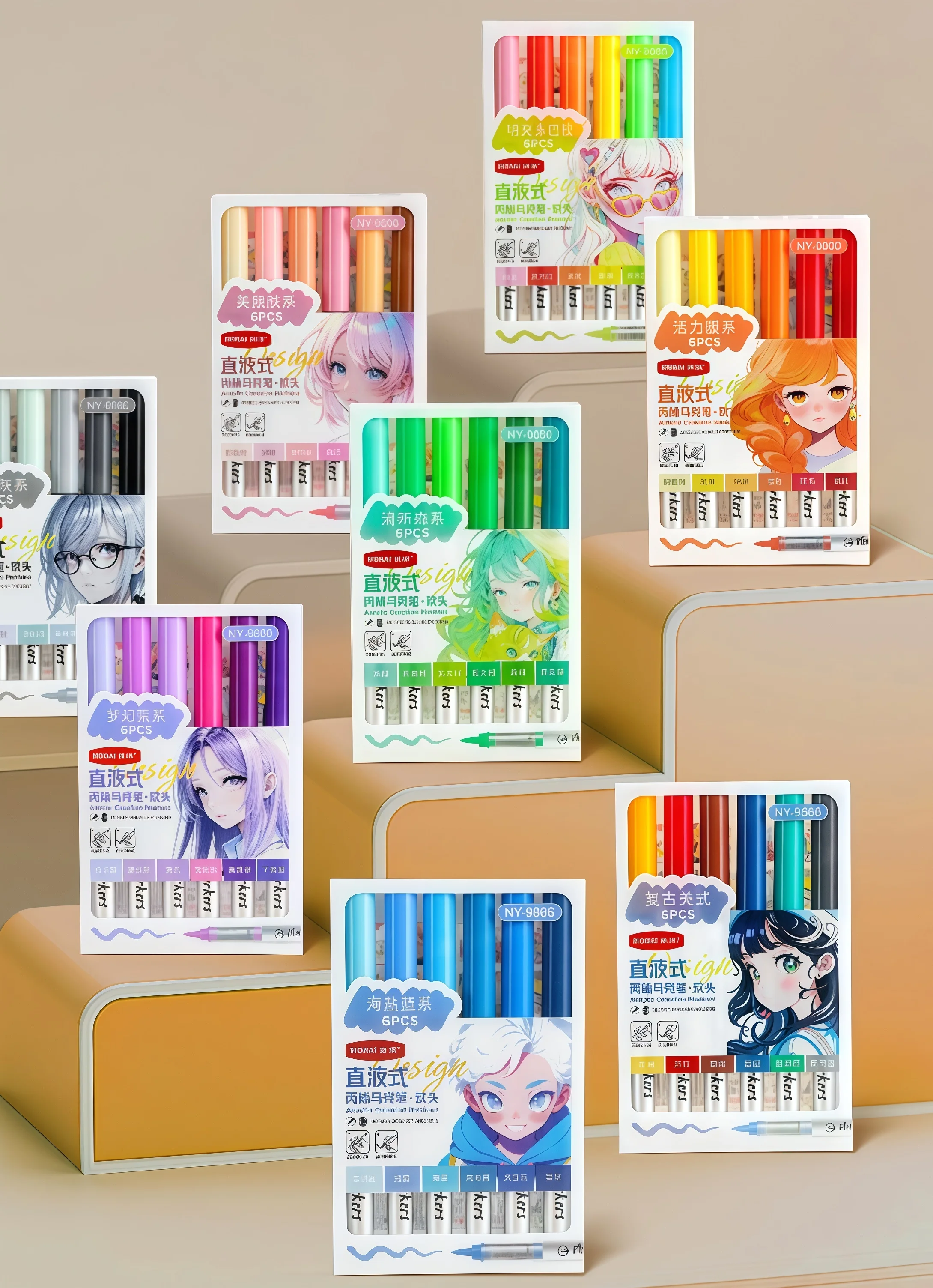 Water-Based Acrylic Markers – Direct Drop Shipping Supported! Featuring a Direct Liquid Ink System, Round Non-Slip Barrel, and Prof