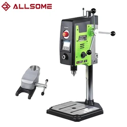 ALLSOME 800W Variable Speed Tabletop Drill Press Drilling Machine with Laser and Worklight BG-518801