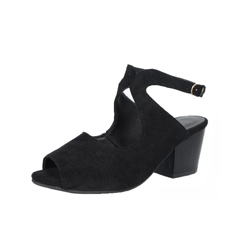 Women Open Toe Sandals High Heels Shoes Slingback 2025 Trend Summer Dress Loafers Woman Pumps Plus Size Thick Sandalias De Mujer