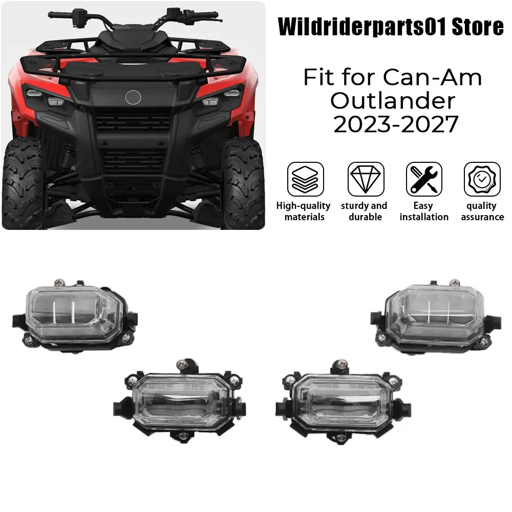 UTV Part 1Pair Low Beam LED Headlight High Beam LED Headlight For Can-Am Outlander MAX XT-P 1000R 2023-2027 #710008088，710006910