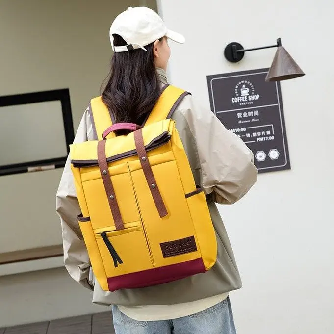 กระเป๋าเป้สะพายหลังสำหรับผู้ชาย, ใหม่2024กระเป๋าเป้สะพายหลังคอมพิวเตอร์แฟชั่นกระเป๋าเป้นักเรียนกระเป๋าเดินทางความจุขนาดใหญ่กันน้ำผ้าอ็อกซ์ฟอร์ด