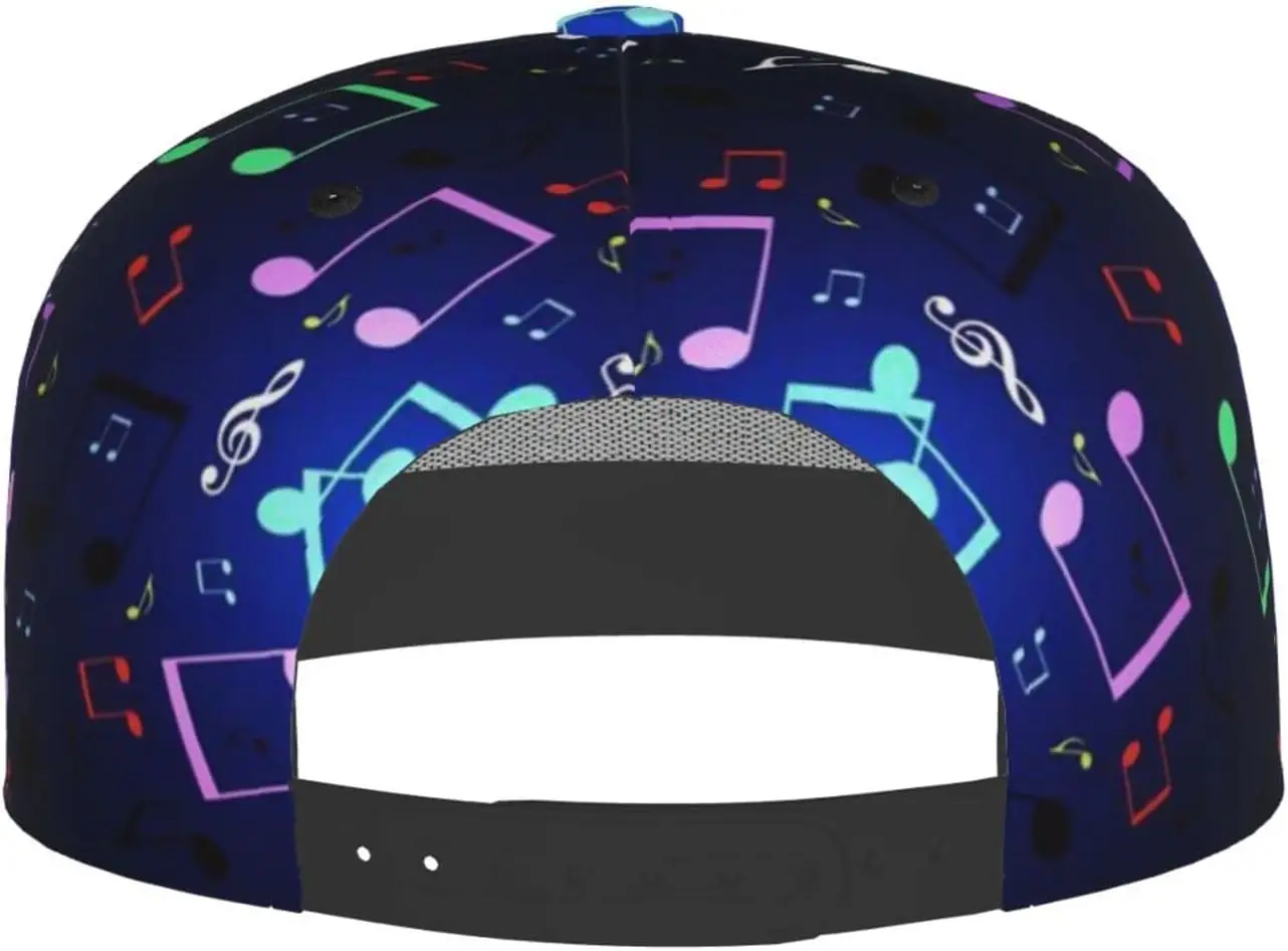 Music Cap Baseball Cap Adjustable Cap Music Notes Hat Trucker Hat for Travel Riding Picnic Outdoors