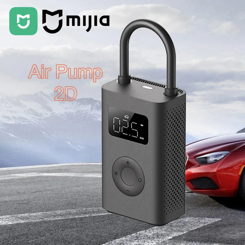 Mijia Portable Air Pump 2D LED Multi-tool Mini Pump for Automotive Car Bike Type-C Inflator Electric Air Compressor