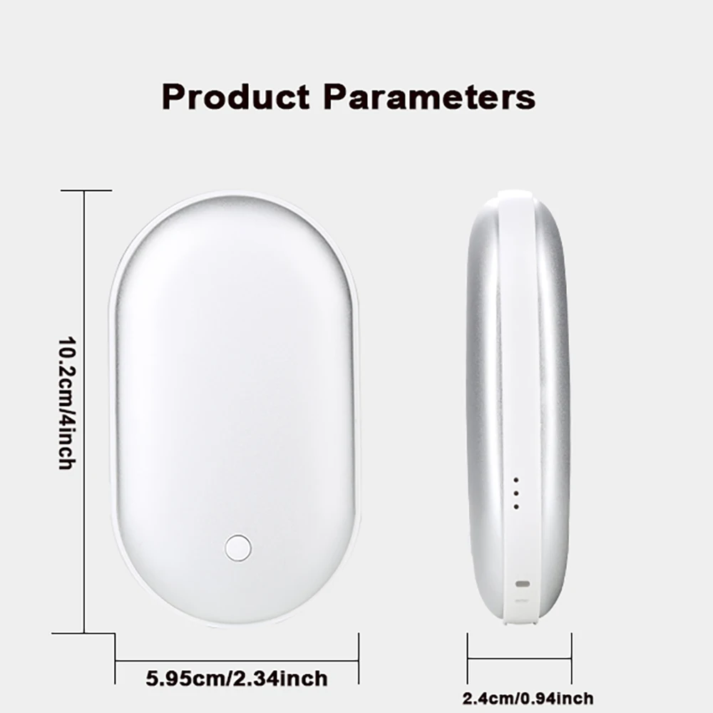 Ultra thin double-sided heating hand warmer with one click switch to 3 temperature levels, versatile for hand and abdominal warm view 6